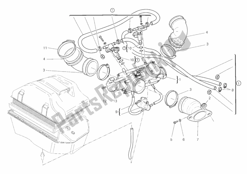 Tutte le parti per il Corpo Farfallato del Ducati Monster S2R 1000 2008